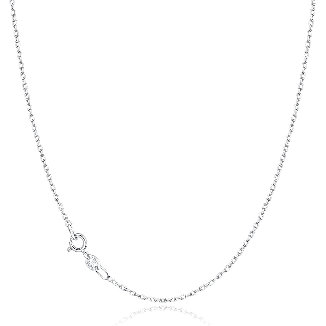 #30 Sterling Silver Chain Necklace for Women, 1mm Cable Chain Necklace Sturdy & Shiny Women's Chain Necklaces 14 16 17 18 20 22 24 Inch