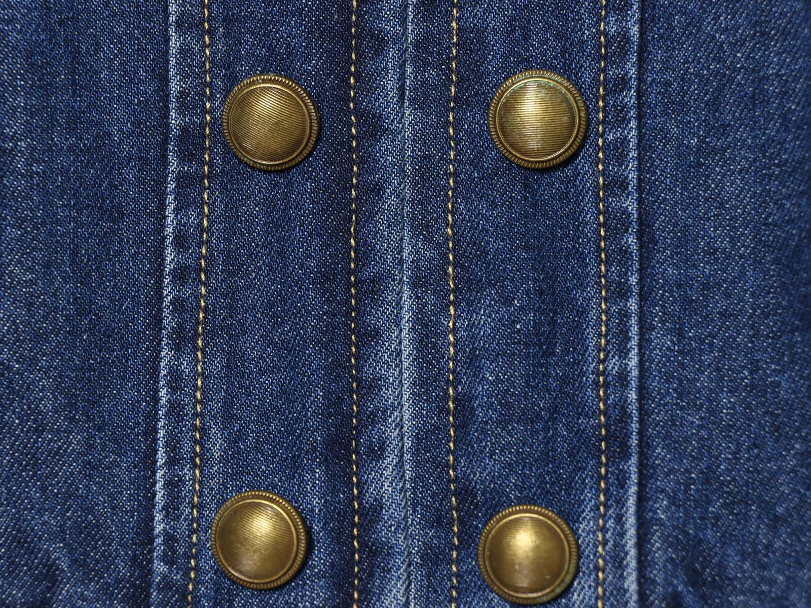 Women's long sleeved O Neck denim jacket
