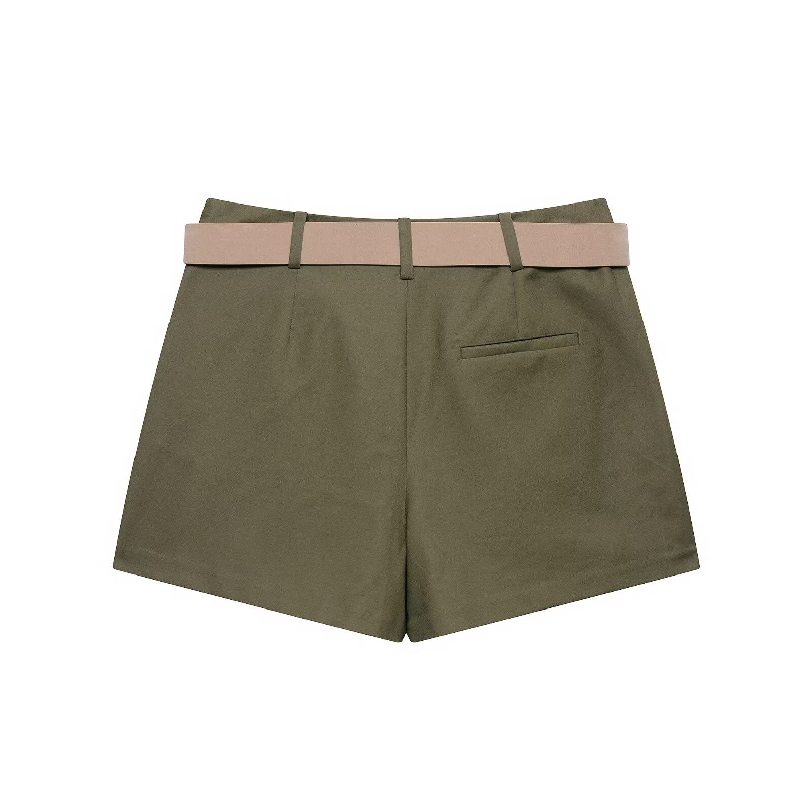 Women's with belt casual pleated culottes