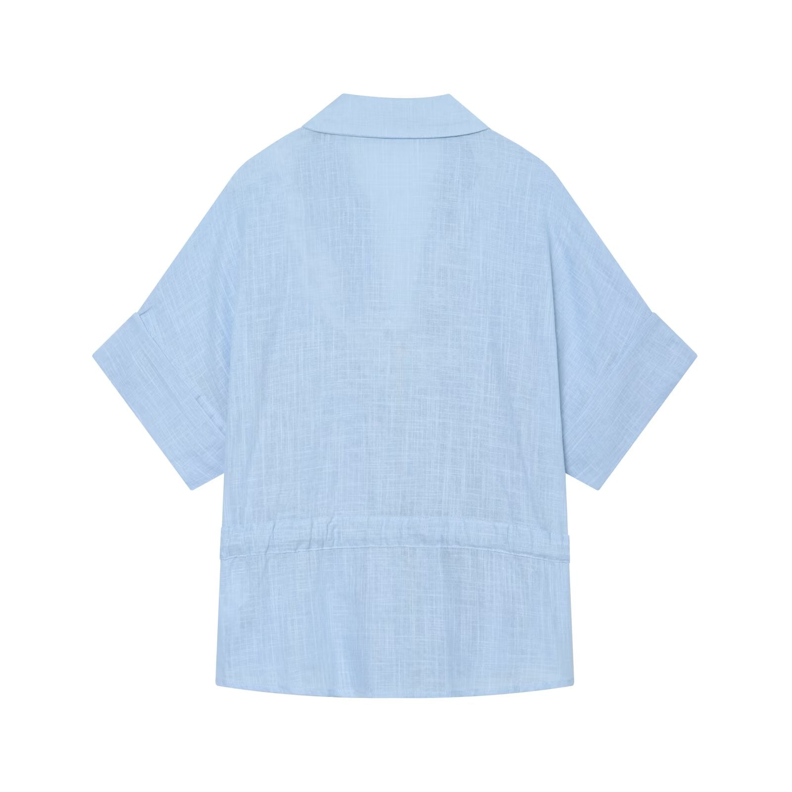 suit Women's 2 pieces linen blend zipper shirt+Pants
