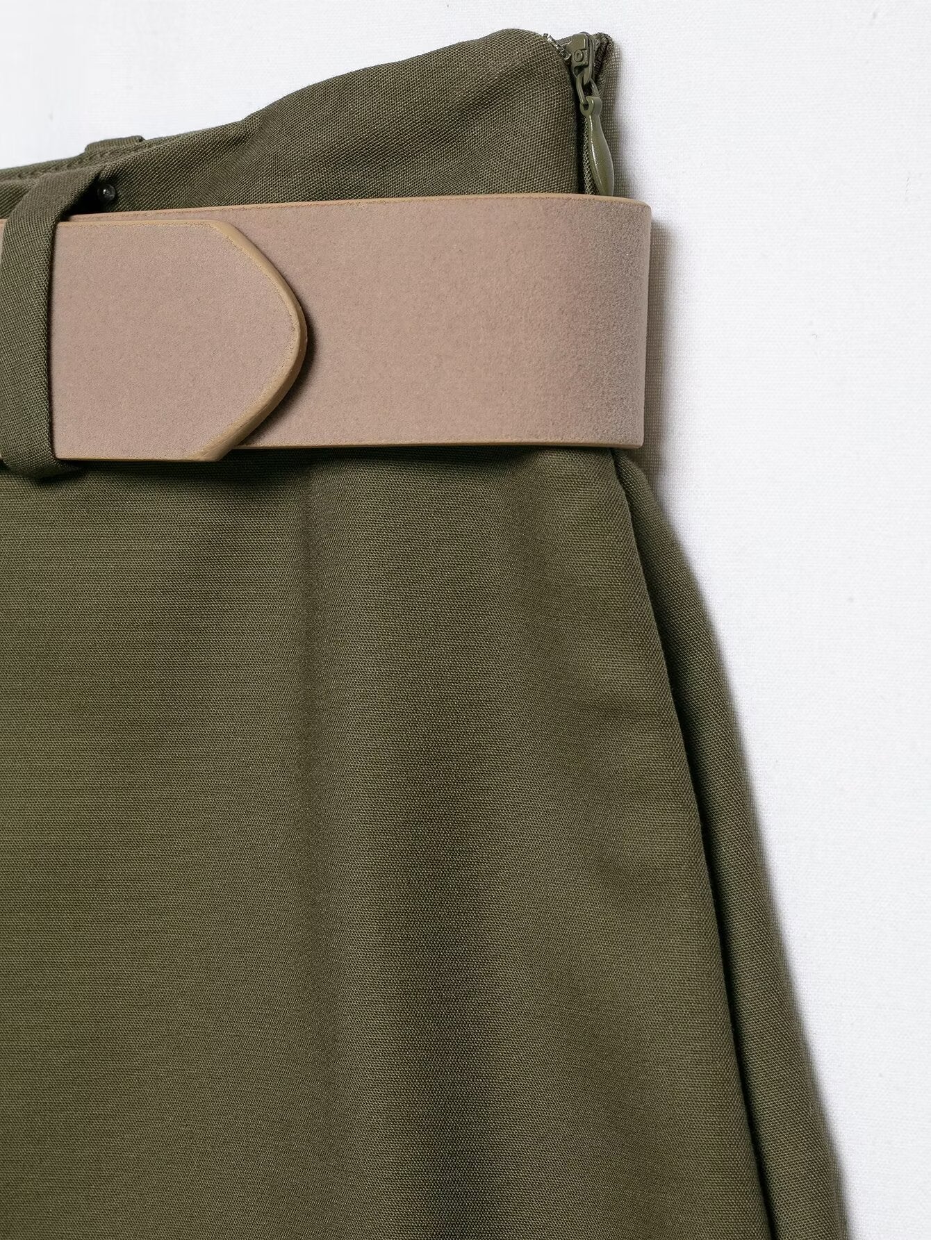 Women's with belt casual pleated culottes