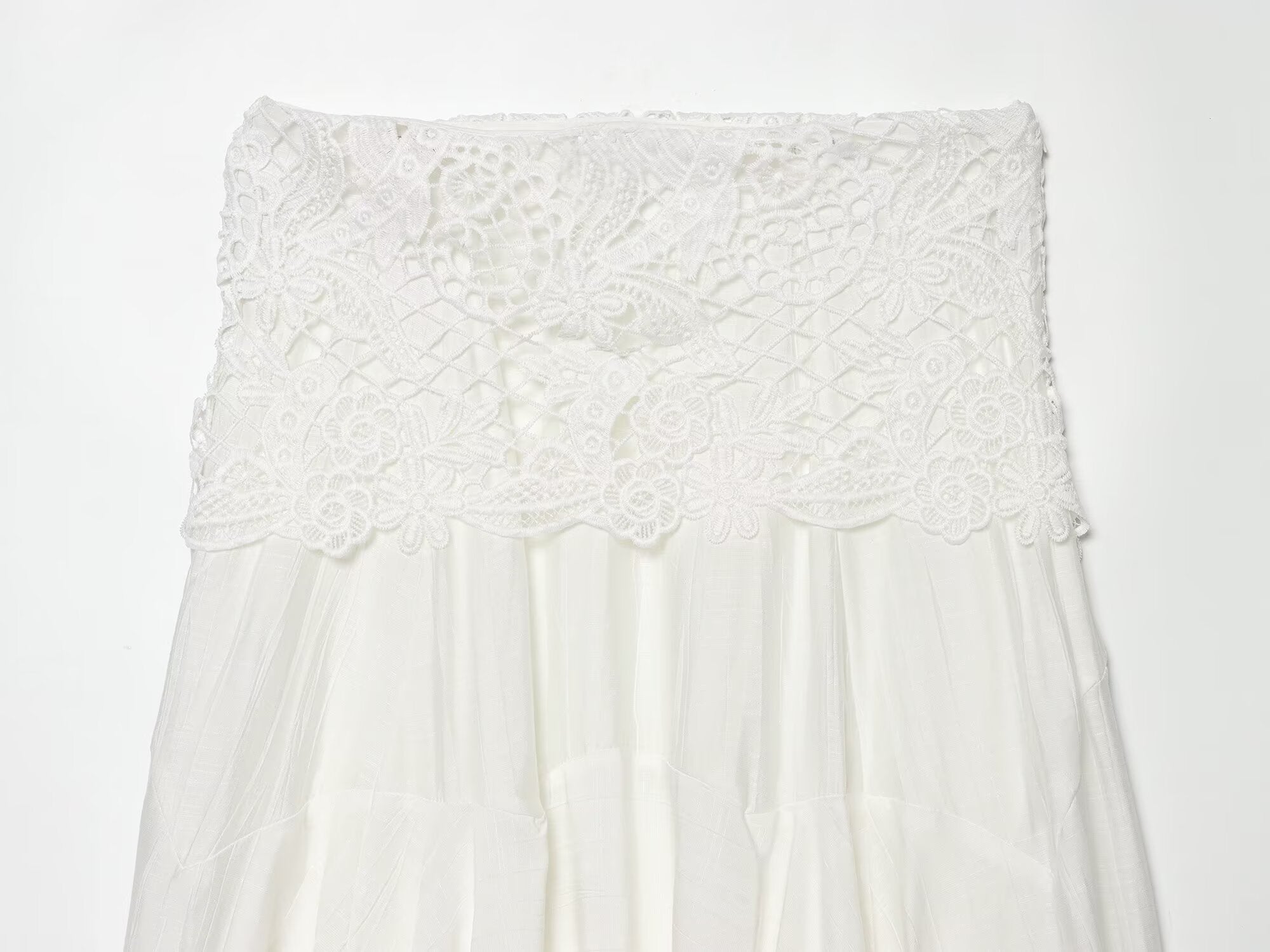 suit Women's 2 pieces embroidered asymmetrical MIDI skirt+top