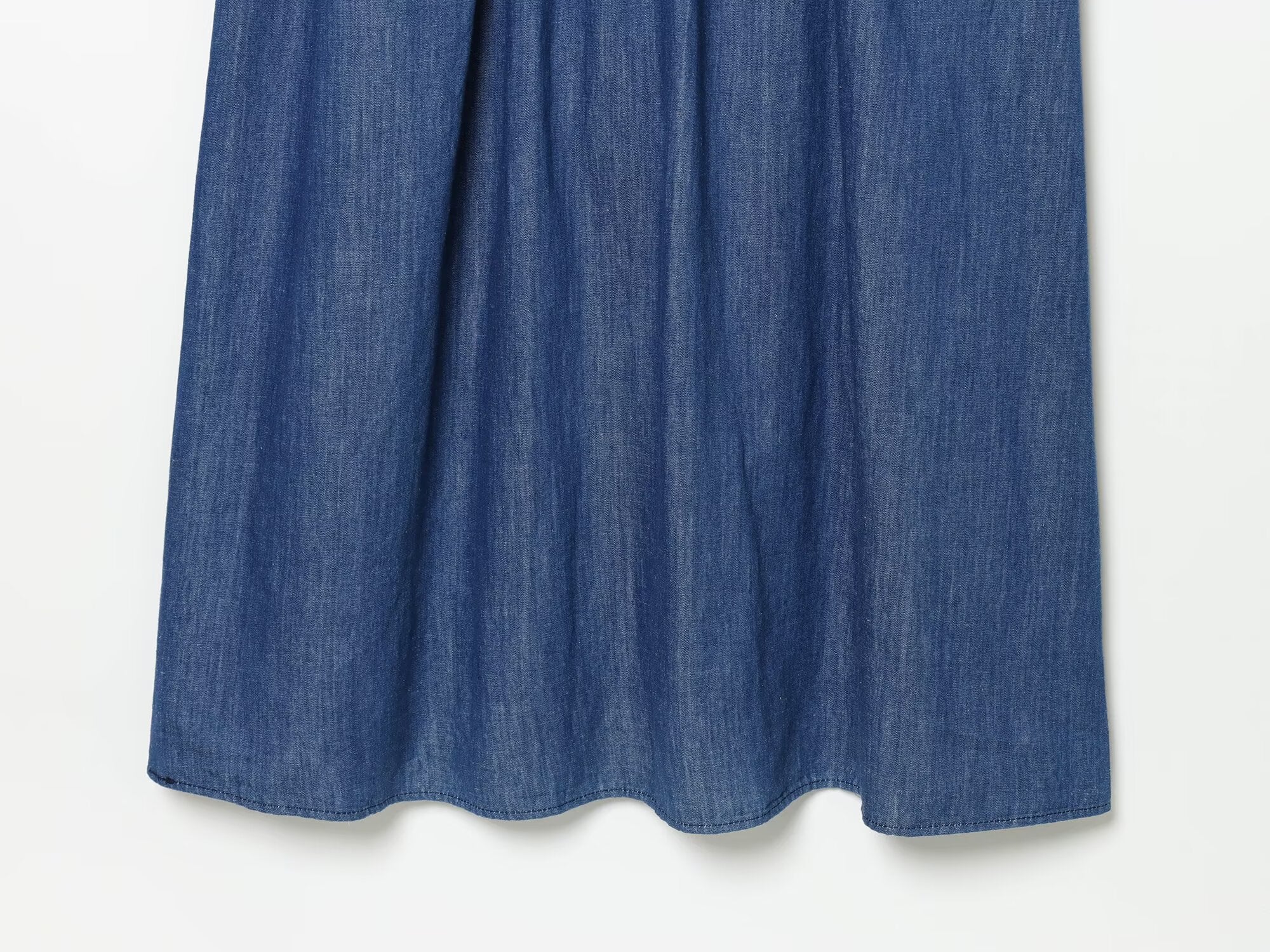 Women's cape style hem sleeveless denim dress