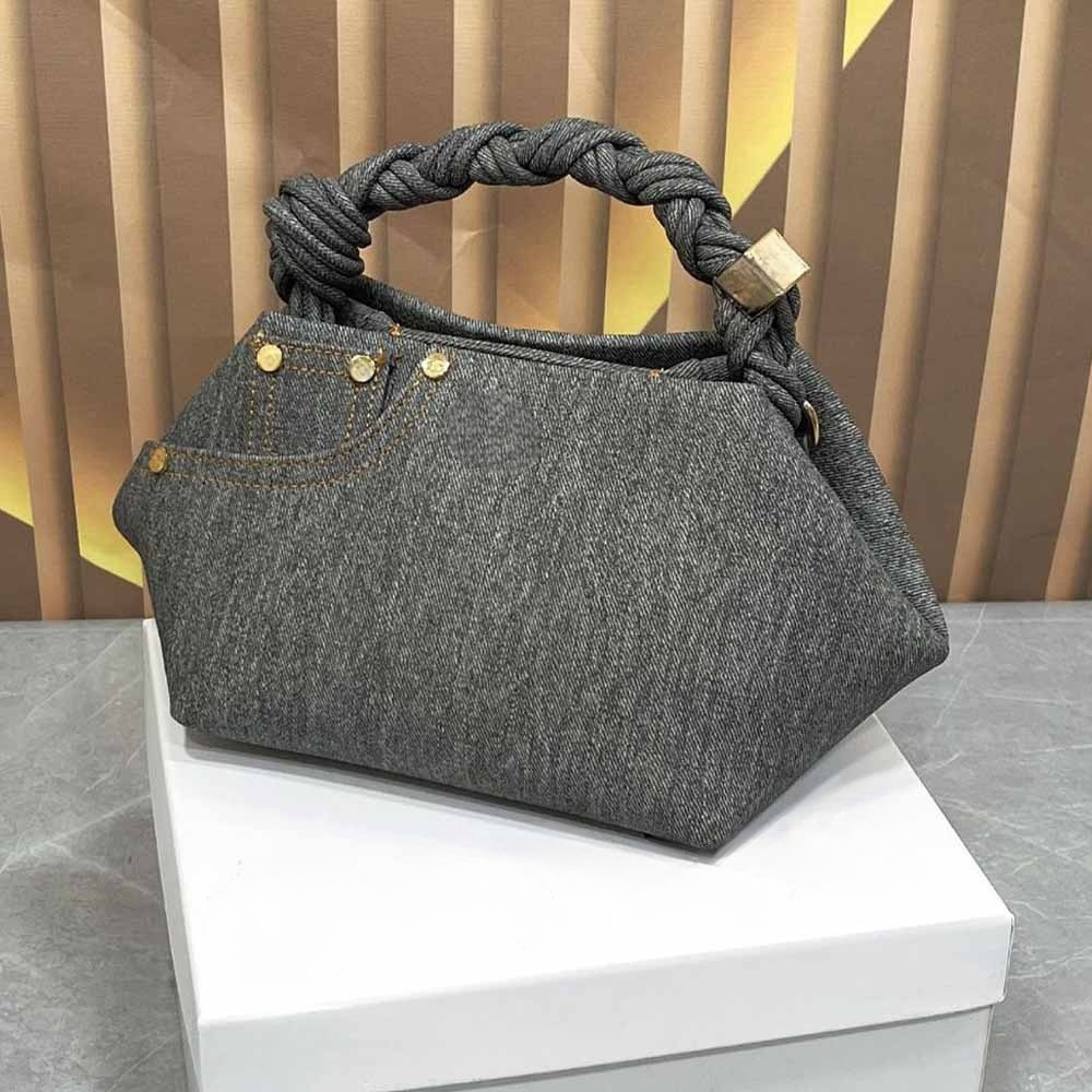#20 Women's new denim woven hexagonal shoulder bag