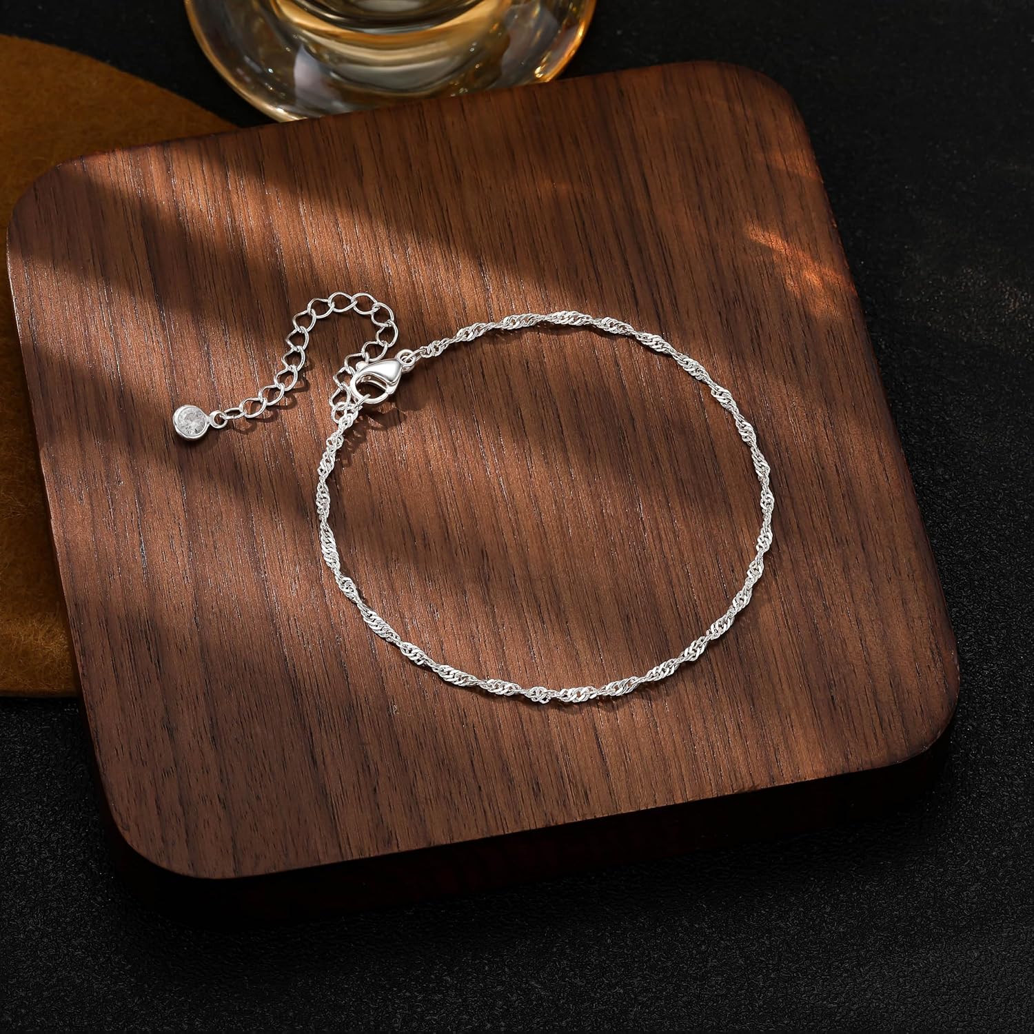 #20 Silver Bracelets for Women Trendy 14K Silver Plated Beaded Bracelet