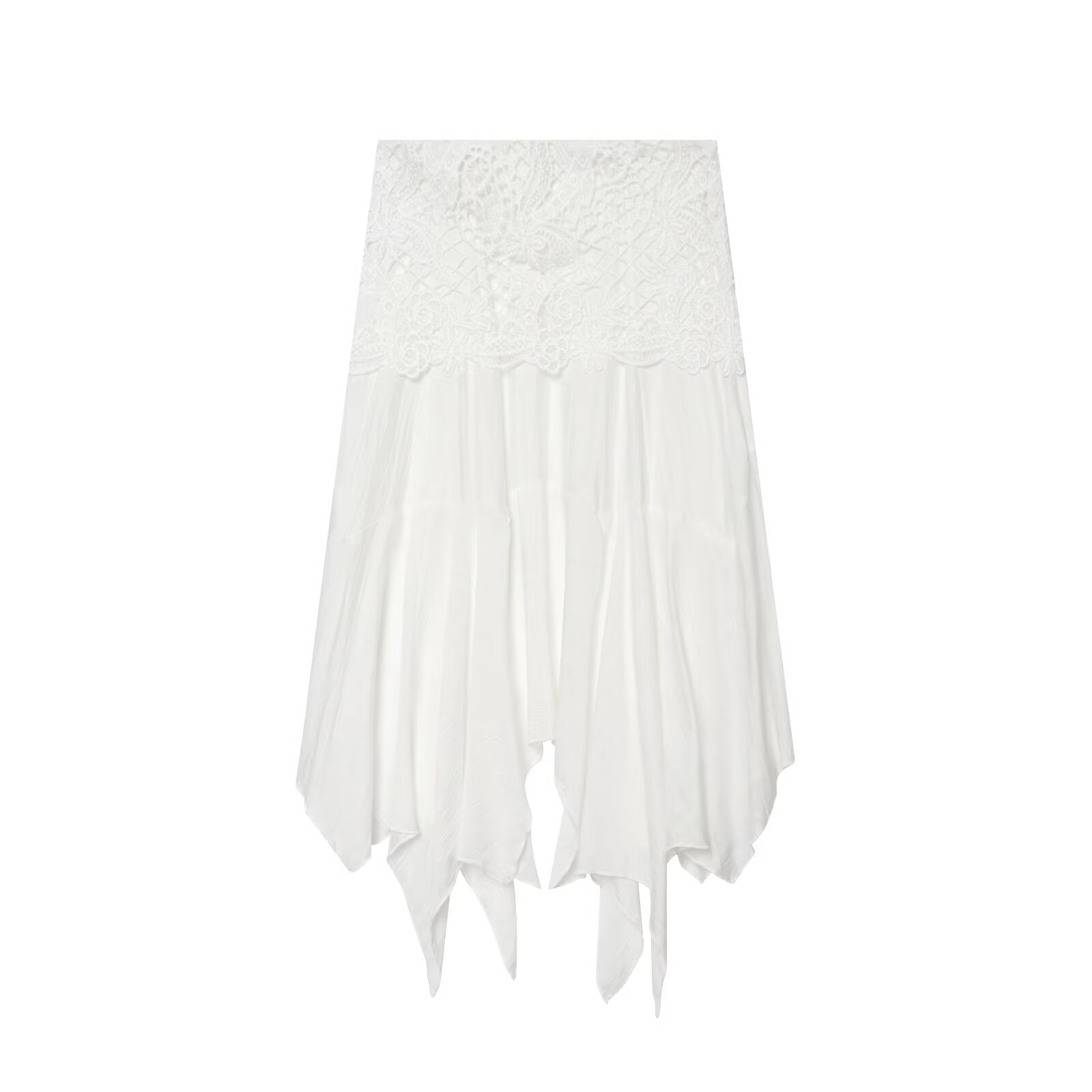 suit Women's 2 pieces embroidered asymmetrical MIDI skirt+top