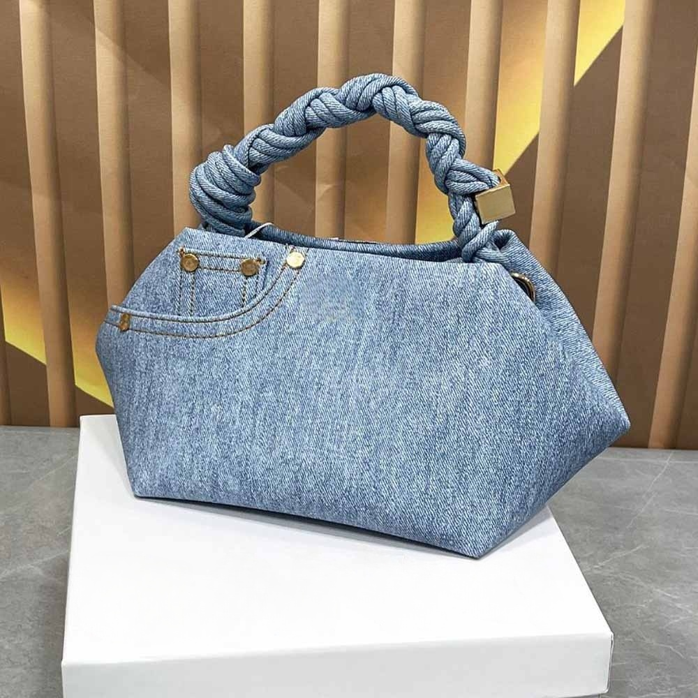#20 Women's new denim woven hexagonal shoulder bag